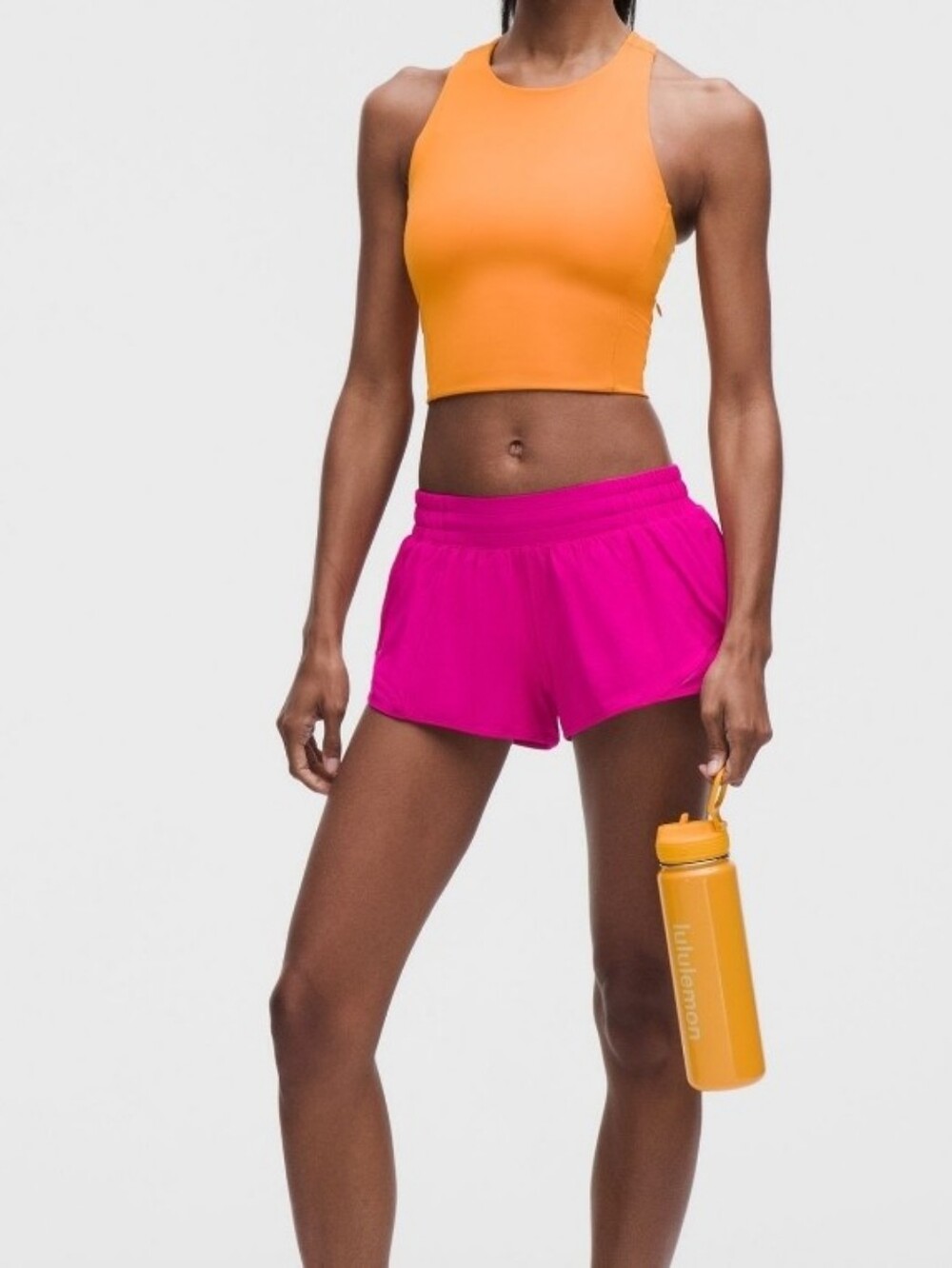 Lululemon Hotty LR Hot Pink Athletic Lined 2.5" Shorts Size 12 Outdoor
